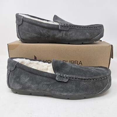 Men's Koolaburra By UGG Tipton Comfy Grey Faux Fur Slip On Slippers  1105893 M