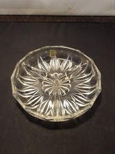 Ancien plat à grignoter en verre VMC Reims France