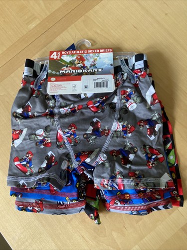 Mario Kart 4 Pack Boys Boxers Size 4 - Picture 2 of 4