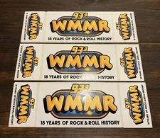 WMMR 93.3 FM Philadelphia Bumper Sticker 12” X 4” Vintage 1980’s Rock Roll Music