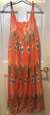 Anthropologie Nikki Pleated Maxi Sundress Multi Sz L | eBay