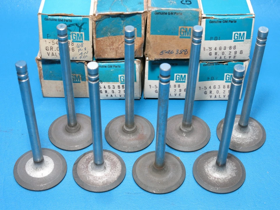 NOS (8) GM 1968-1969 Pontiac Bonneville Catalina Executive 400 Válvulas de admisión Foto 2 de 4