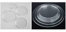 60 Laser Cut Clear Acrylic Blank Round Discs 3/64 inch 1 mm Crafts Keychains