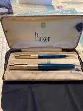 Vintage Parker 51 Fountain Pen and Pencil set in original box.