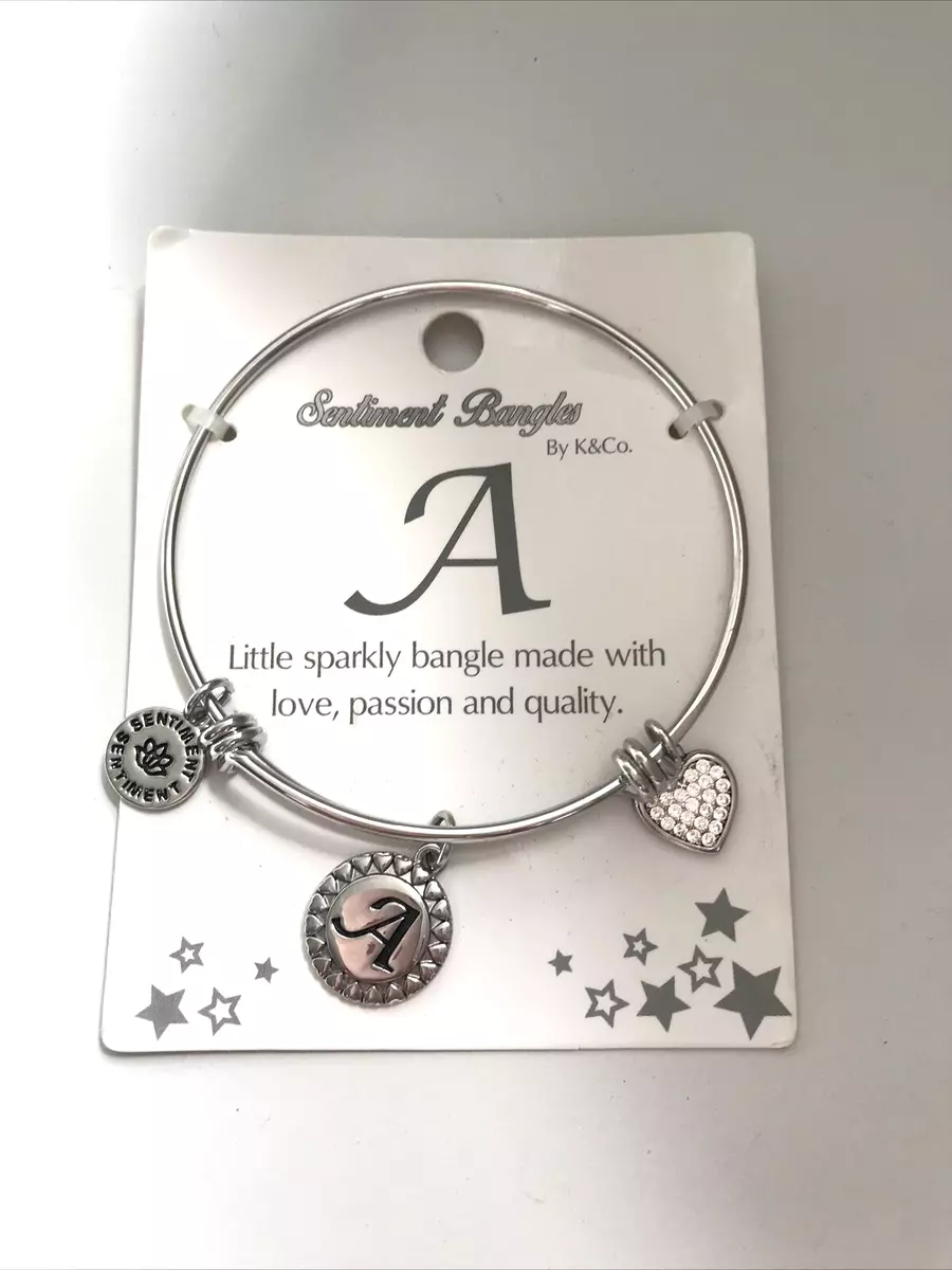 Silver bangles with best sale name