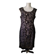 Adrianna Papell Black Lace Dress Size 12