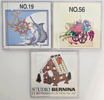 3 Bernette for Bernina Embroidery Design Cards Nautical  Christmas Floral