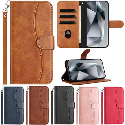 Flip PU Leder Wallet HandyHülle Tasche Case Cover SchutzHülle Etui Schale  CE