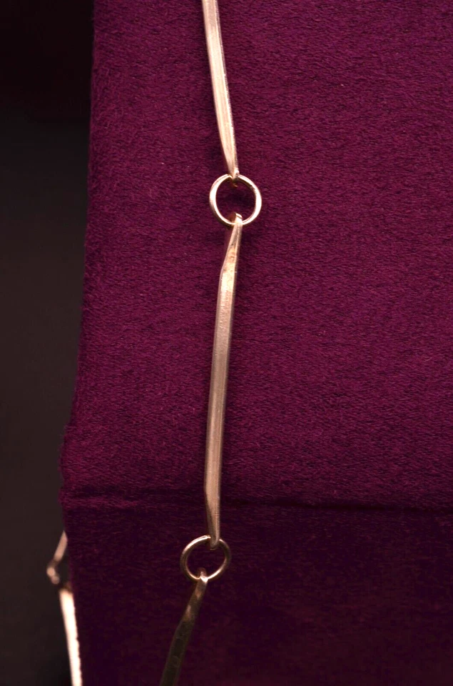 925 Sterling Silver Abalone Huge Pendant w/ 28" Bar Link Chain - Image 4 of 4