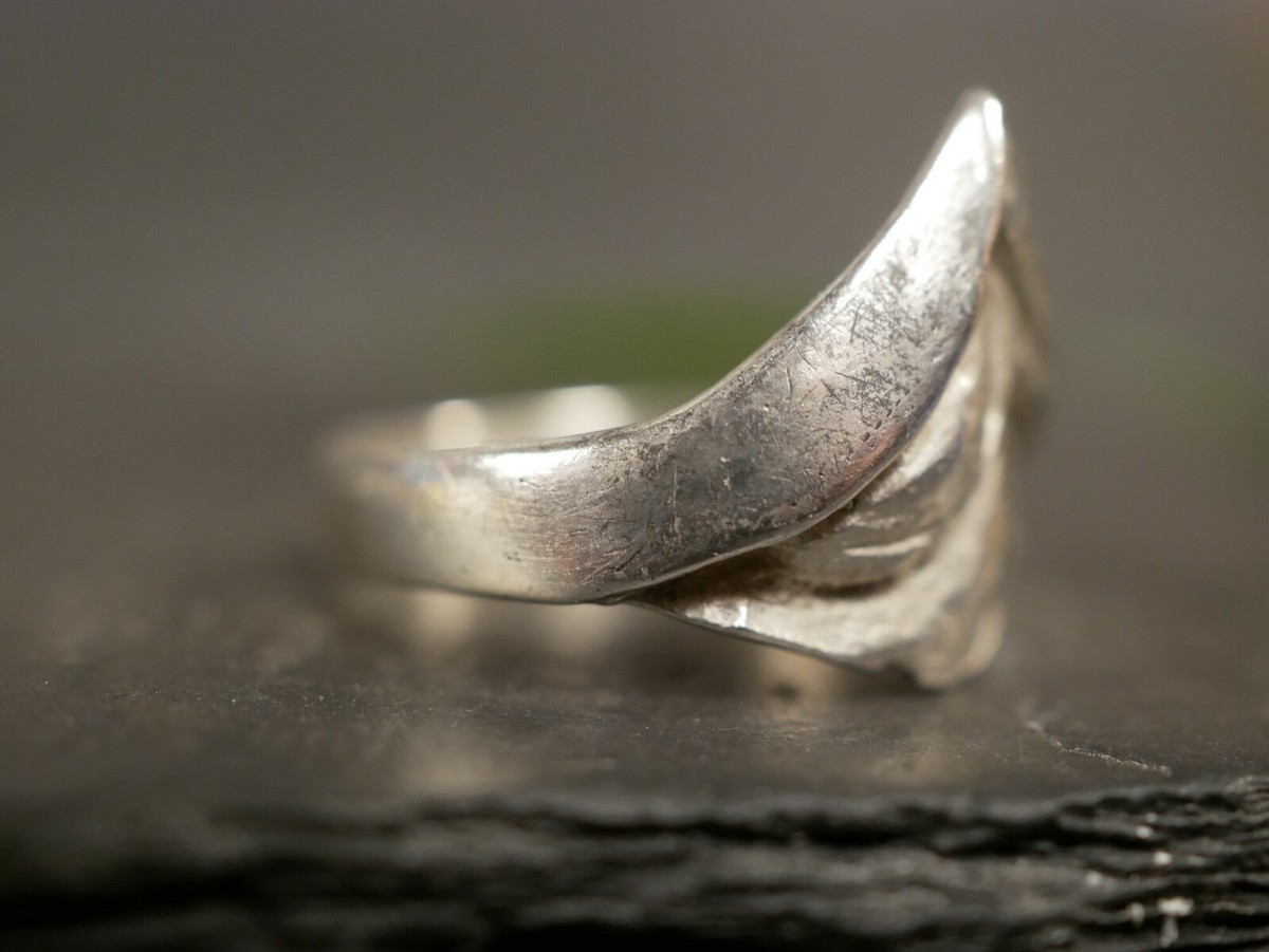 Toller 925 S Silber Ring FAD Spitz Formstark Struktur Glatt Wohl