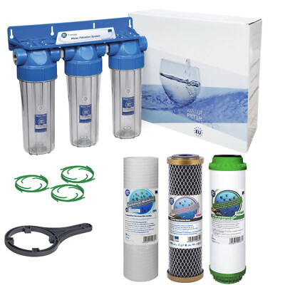 3 Stufen Ganzes Haus High Flow Wasserfilter Entchlorer 1/2''