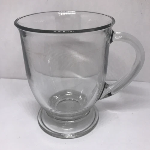 Anchor Hocking Clear Glass Mug. 5” Vintage