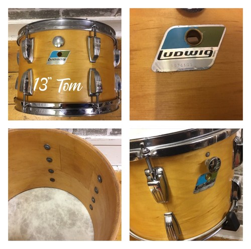 Vintage 1981 Ludwig Big Beat Drums Maple Shell Pack 24"12"13"16" - Picture 3 of 15