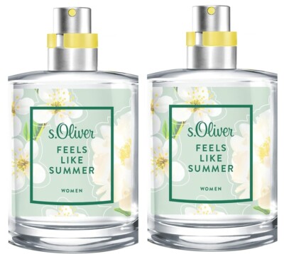 S.Oliver Feels like Summer -Sommerduft aus 2021- 2 x 30 ml Eau de Toilette Spray