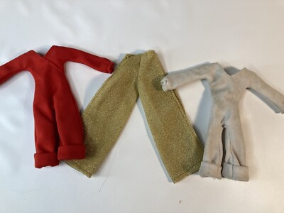 HASBRO CHARLIE'S ANGELS DOLL CLOTHES PANTS GOLDEN GODDESS Two Jump Suits