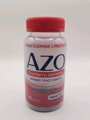 AZO Cranberry Gummies, Urinary Tract Health Cleanse & Protect 40 CT