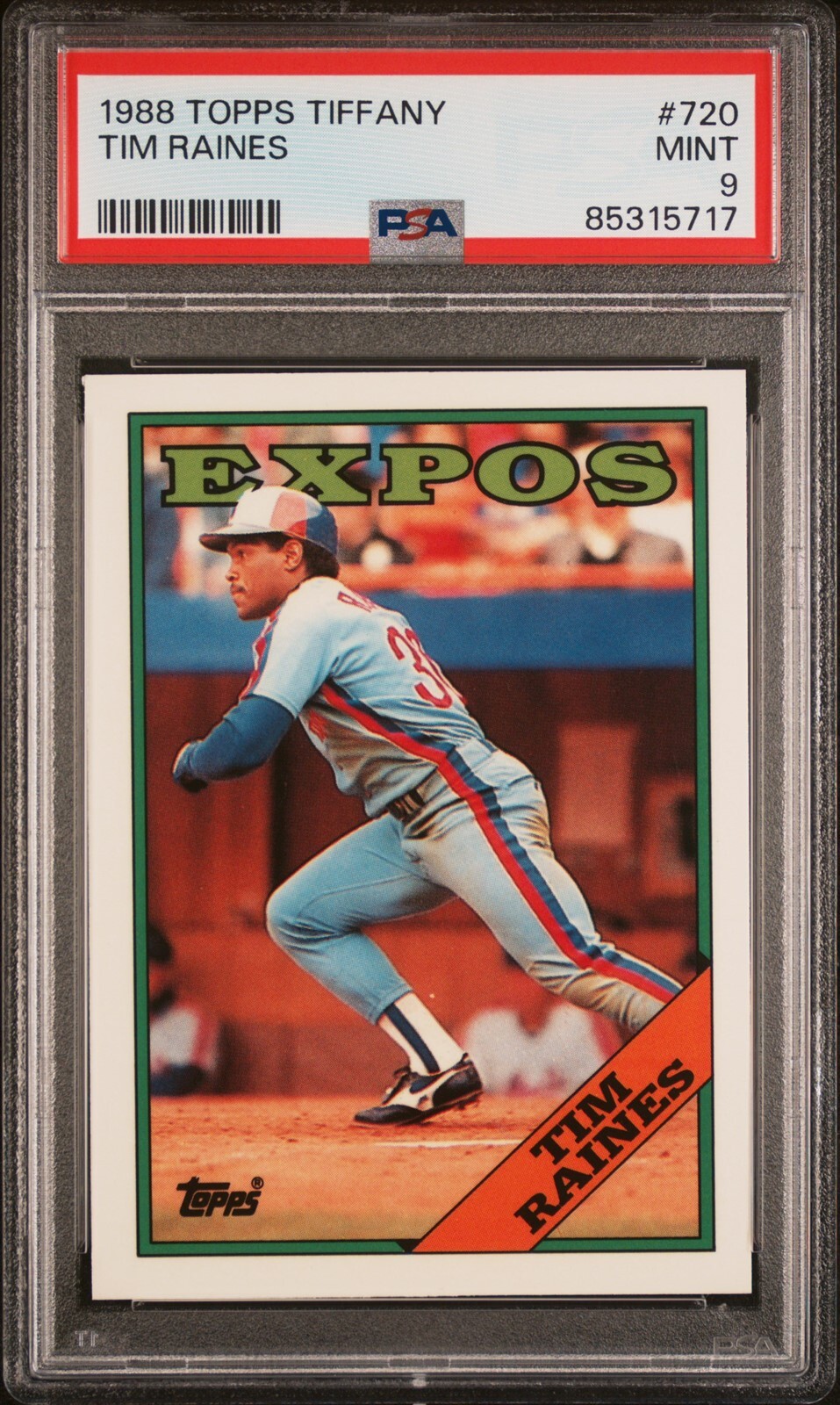 1988 Topps Tiffany #720 Tim Raines - PSA 9