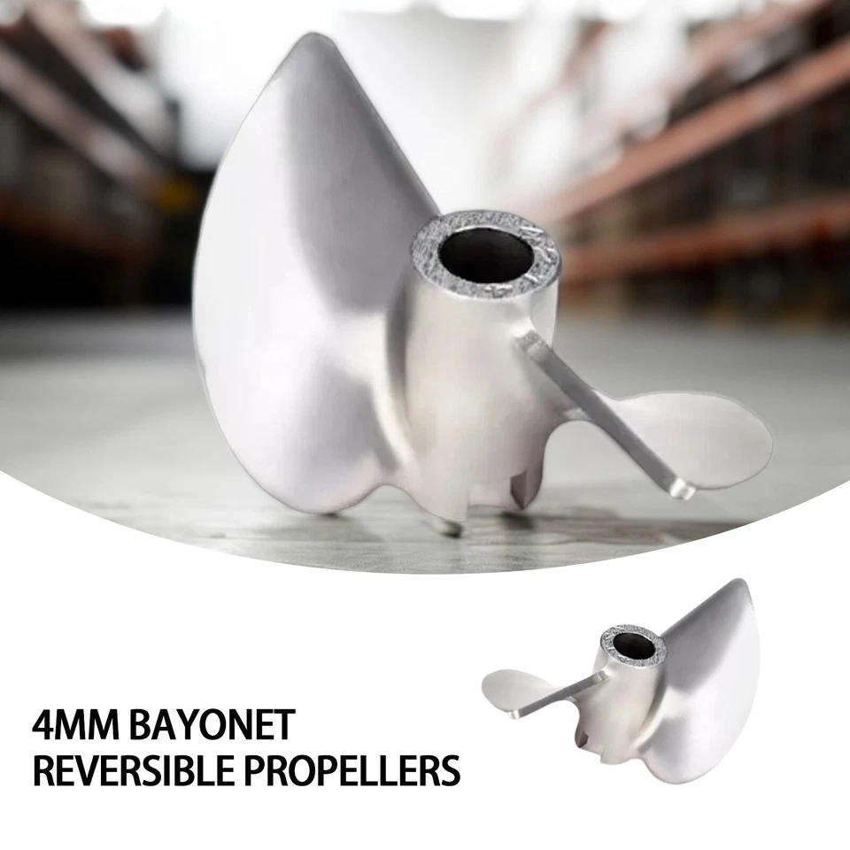 RC Boat 2 blade Metal propeller prop 4mm Diameter P1.4 40mm -Left - Image 4 of 4