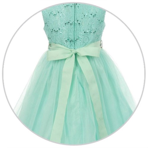MINT Size 4 Sequins Flower Girl Dress Birthday Recital Party Formal Bridesmaid - Picture 3 of 5