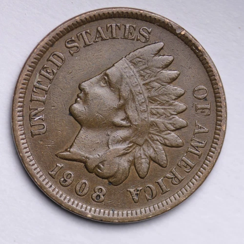 1908 Indian Head Cent Penny NICE VF / XF Sharp LIBERTY -- FREE SHIPPING **