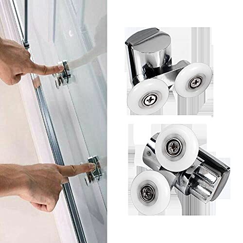 Shower Door Twin Rollers Curved Doors Bathroom Replacement Parts 2 Top