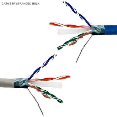 1000' Feet CAT6 STP Stranded Bulk Cable 550MHz 23AWG RJ45 Network Bare Copper UL