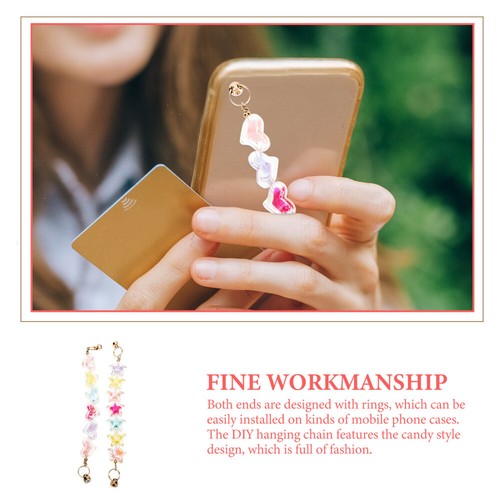 2Pcs Creative Acrylic Practical Mobile Phone DIY Chain Party Gift Festival - Zdjęcie 12 z 12
