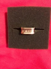 Tiffany & Co. Square Ring Silver 925 1837 Signed Authentic without BOX USED