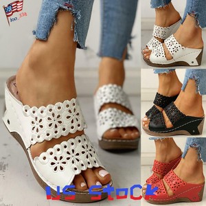 ladies wedge peep toe shoes