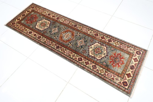 6 ft Hallway Tribal Kazak Runner Rug Afghan Hand Knotted 100% Wool Bedroom Rug - Picture 2 of 10