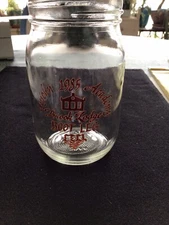 Rare Upjohn Pharmaceuticals “1985 Academy Brook Lodge Boot Leg” Mason Jar