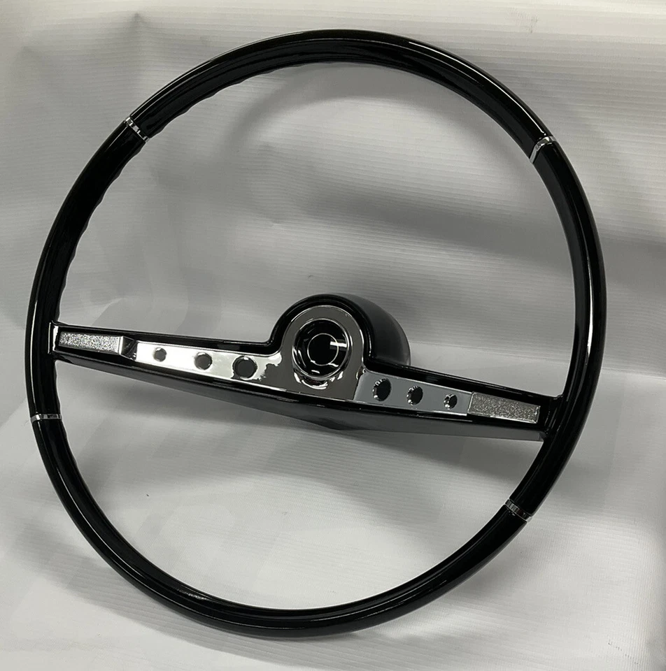 Руль 1962 Chevrolet Impala на заказ 15 дюймов с кнопкой гудка хромированный - Изображение 4 из 4