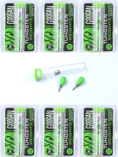  6 Packs Googan Tungsten Dropshot Weights 3/8 Oz Googan Green Brand New