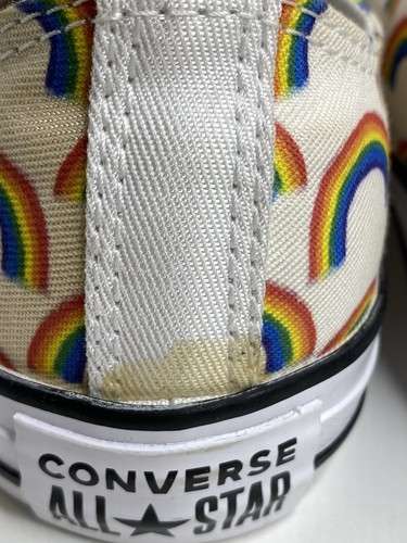 Zapatillas Converse Low-Top Patrón Arco Iris CTAS Puntera Puntera - Para Hombre 6 NUEVAS - Imagen 6 de 6