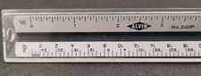 VTG Triangle Alvin Ruler 240P Architect Germany 12 Inch Engineer Drafting