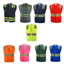  Two Tones Safety Vest ,With Multi-Pocket