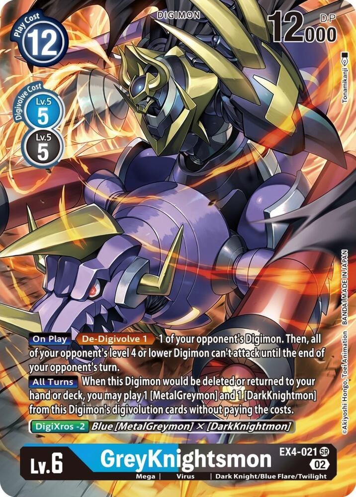 GreyKnightsmon Alternate Art Foil - EX4-021 NM - Digimon TCG