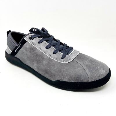 Caterpillar CAT Hex Glacier Grey Black Mens Suede Casual Sneakers