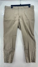 Nordstrom Slim Fit Coolmax Flat Front Performance Chinos Stretch Tan Size 40x30