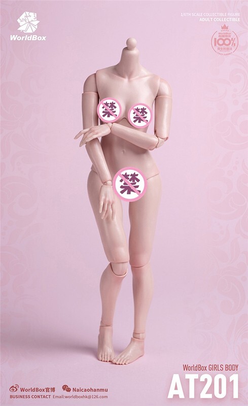 1/6 Worldbox AT201 Girls Standard Doll Body Pale FIT 12