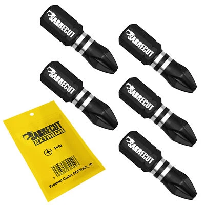 5 x SabreCut PH2 Impact Drill Driver Screwdriver Bits 25mm Phillips Professional