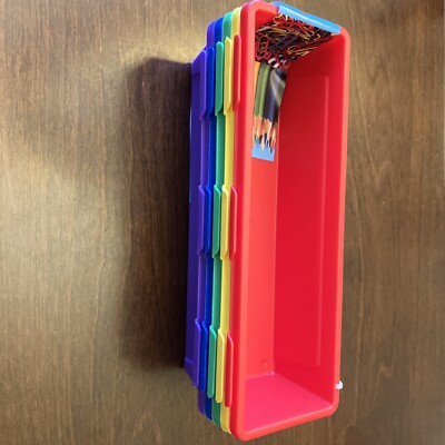 Storex Interlocking Storage Pencil Tray Pack Of 5 New