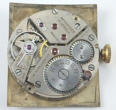 Kelbert Watch Company Wristwatch Movement Parts Repair