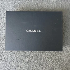 Authentic Chanel Empty Gift Box Black 10.5”x7.5”x2.75” *BOX ONLY* Minor Wear