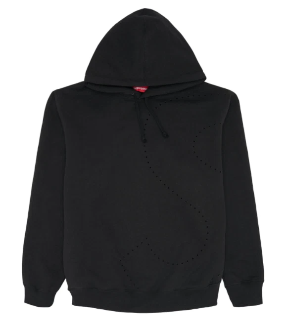 Sweat à capuche Supreme Laser Cut logo S noir XL