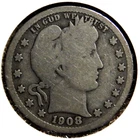 elf Barber Quarter Dollar 1908  59