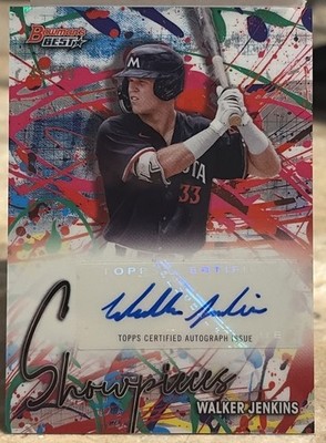 Walker Jenkins 2024 Bowman's Best Showpieces Auto /99 Twins Variation Autograph