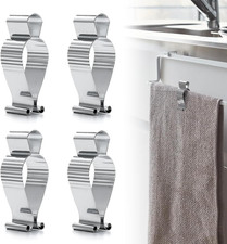 4 Pcs Stainless Steel Towel Clips,Hand Towel Clips for Kitchen