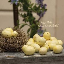 24 Soft Yellow Speckled Foam Easter Eggs Spring bowl filler 1" and 1.5"