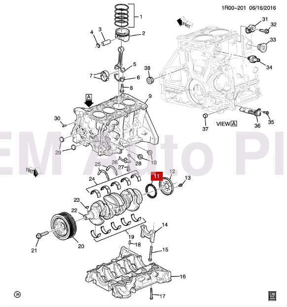 OEM Corteco Rear Main Seal for 2018 2019 2020 2021 2023 CHEVROLET EQUINOX 1.4T Foto 4 de 4